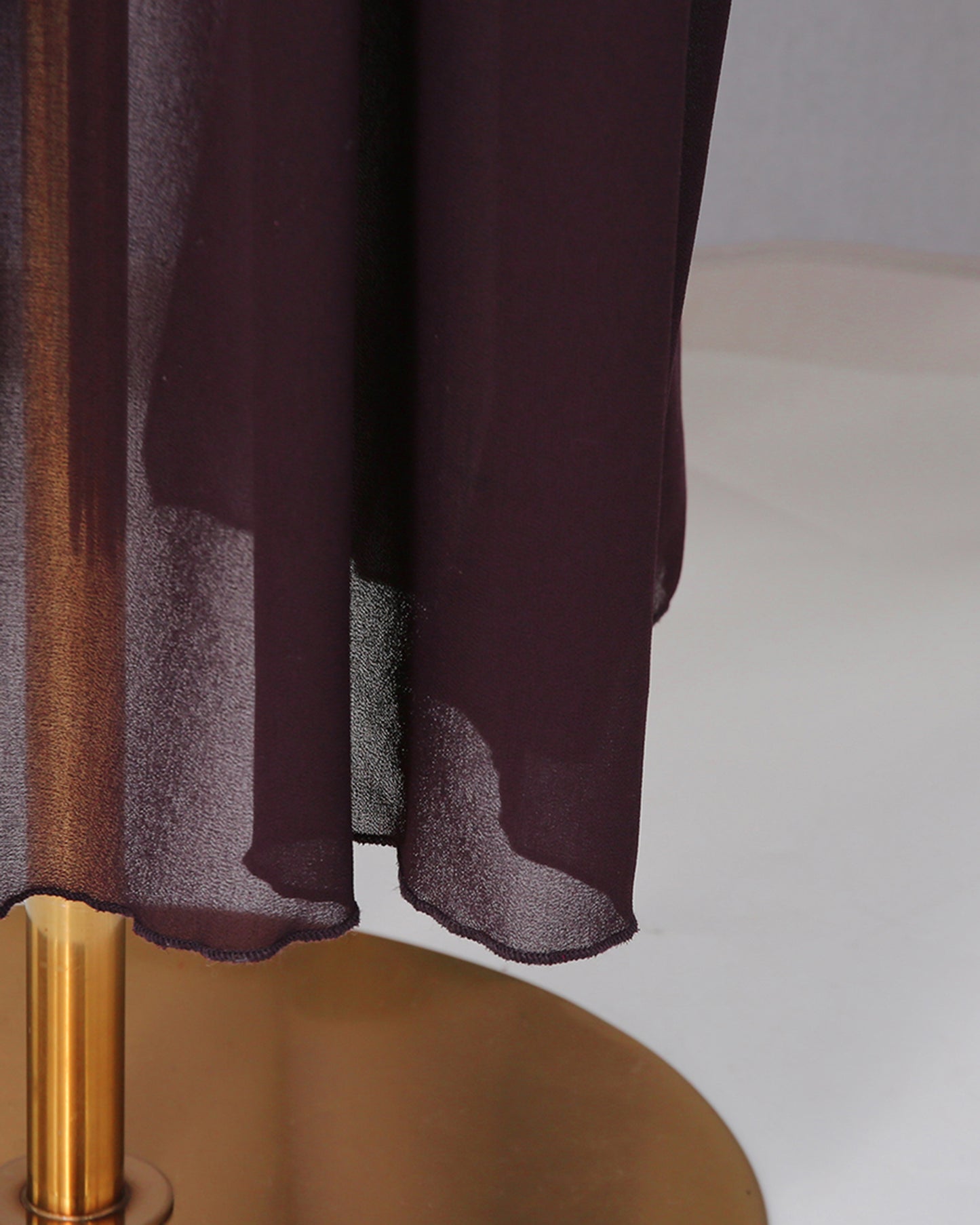 Dark Purple Asymmetric Chiffon Blouse