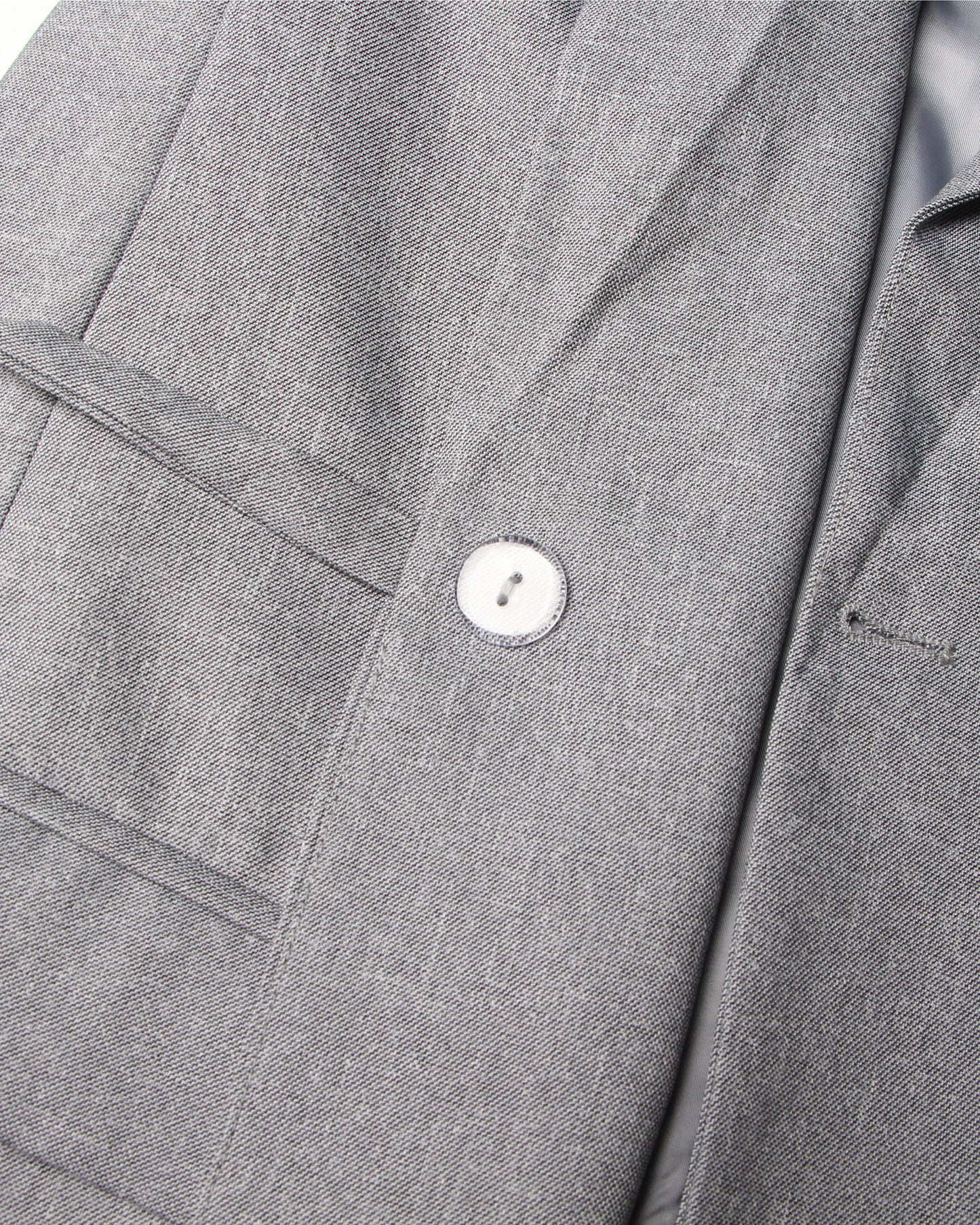 Gray Cutout Blazer with Tie Waist & Blue Accents