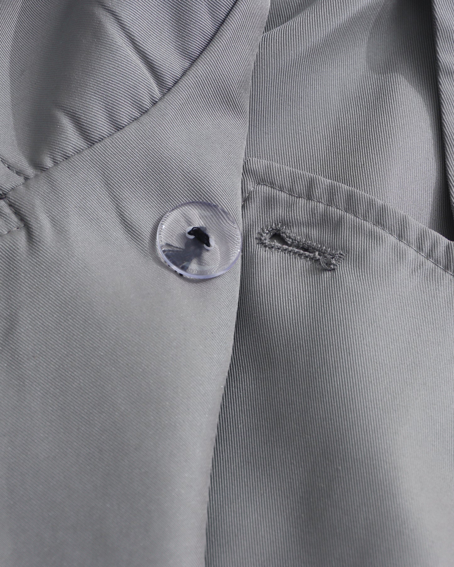 Gray Double-Breasted Trench Coat with Belt