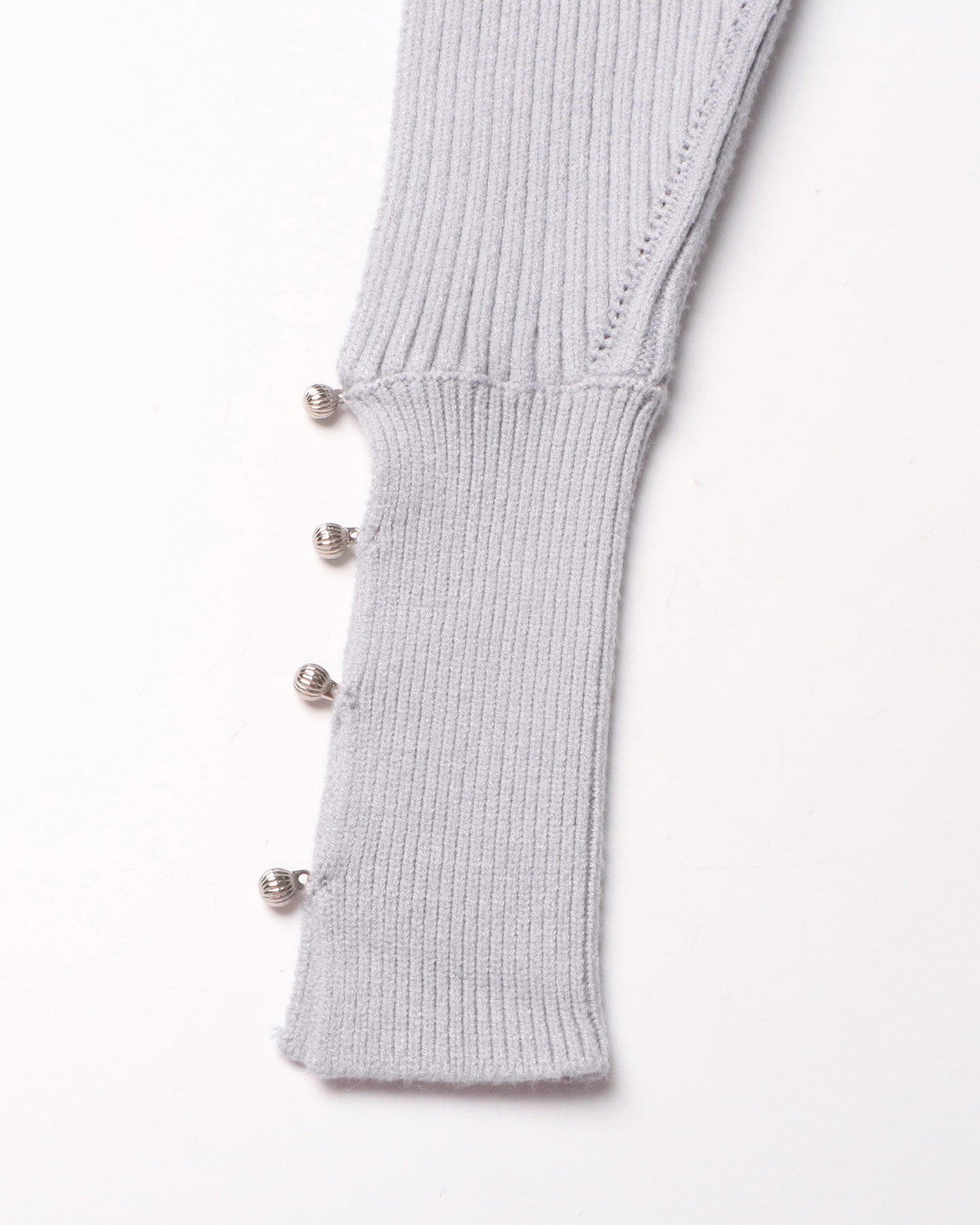 Gray Ribbed Knit Midi Dress with Cape Sleeves