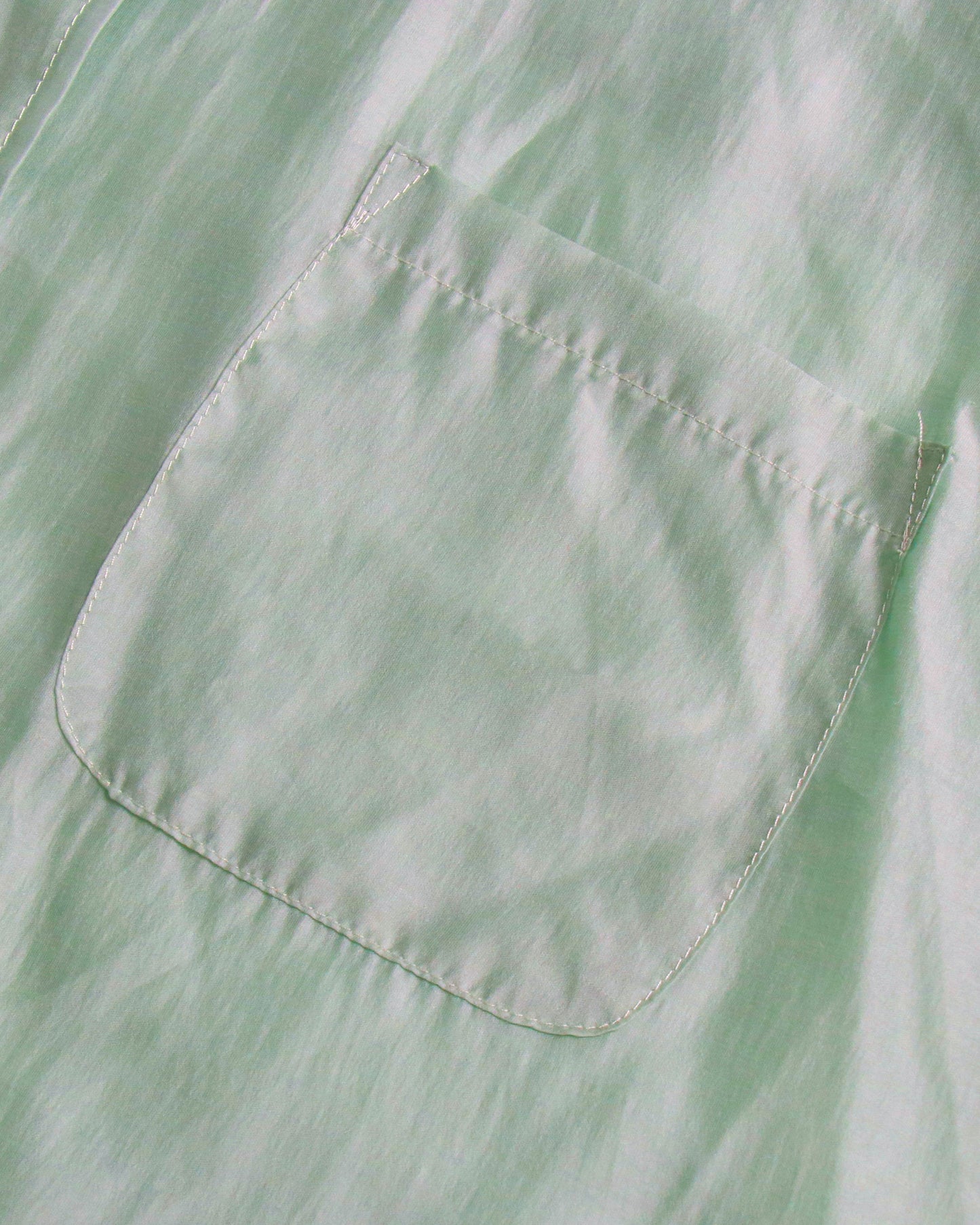 Green Oversized Solid Button-Down Shirt