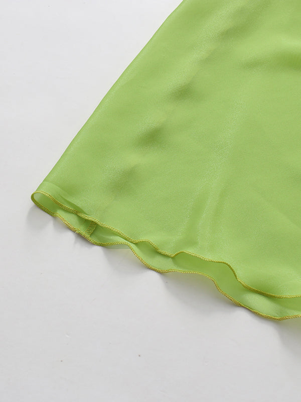 Green Strapless Drape Tie Waist Maxi Dress