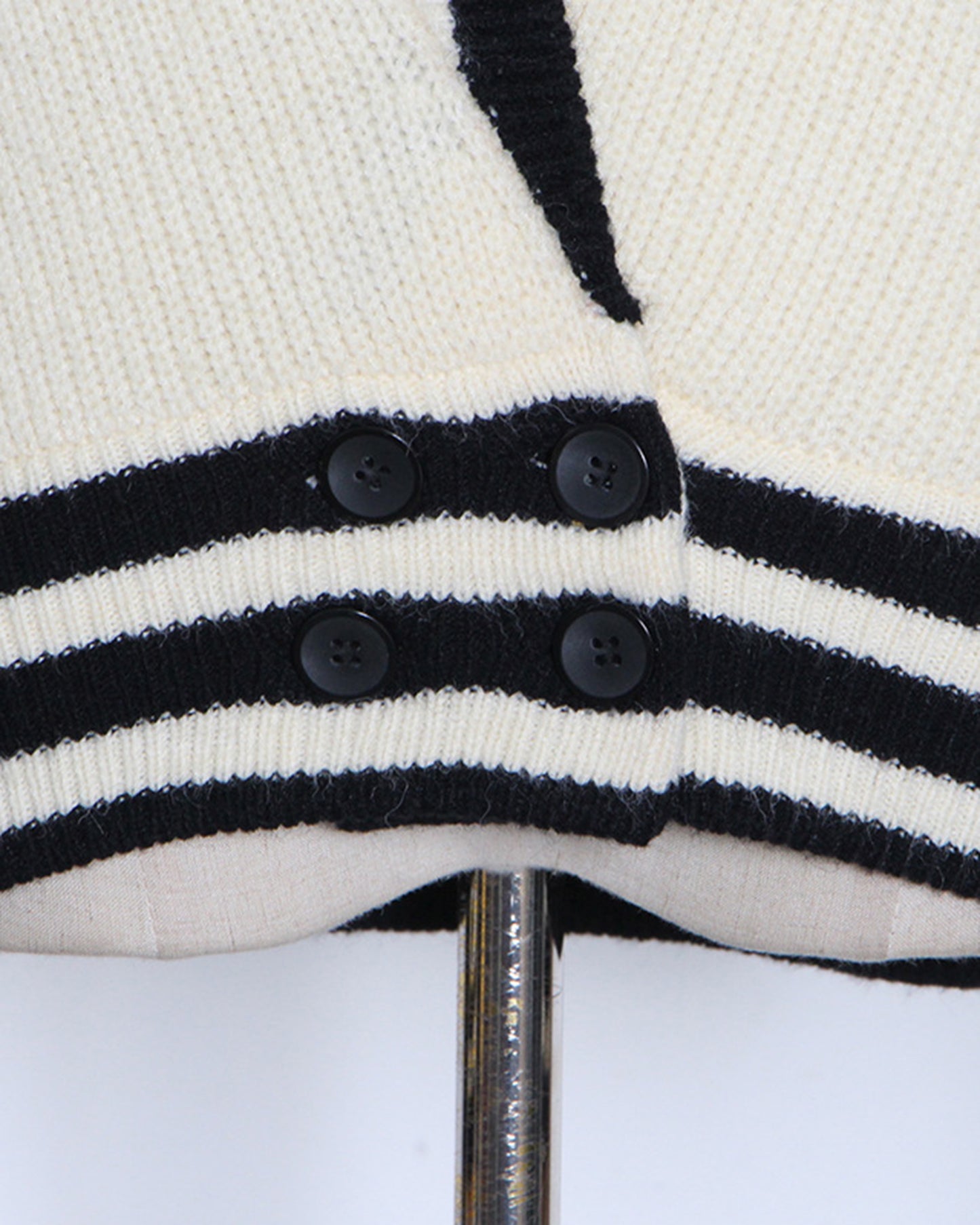 Hit Color Varsity Stripe Knit Cardigan