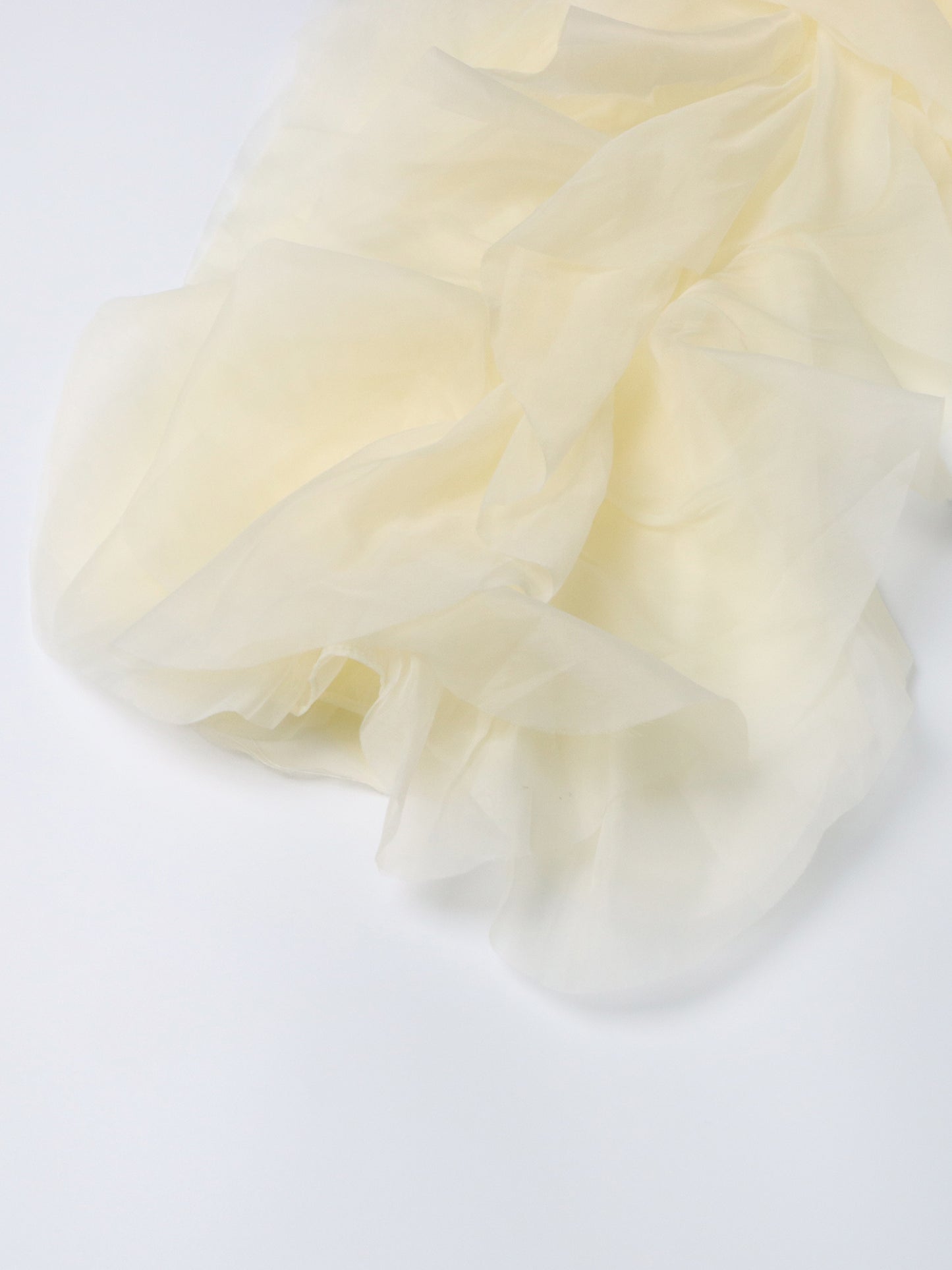 Dreamy Apricot Ruffled Organza Crop Top