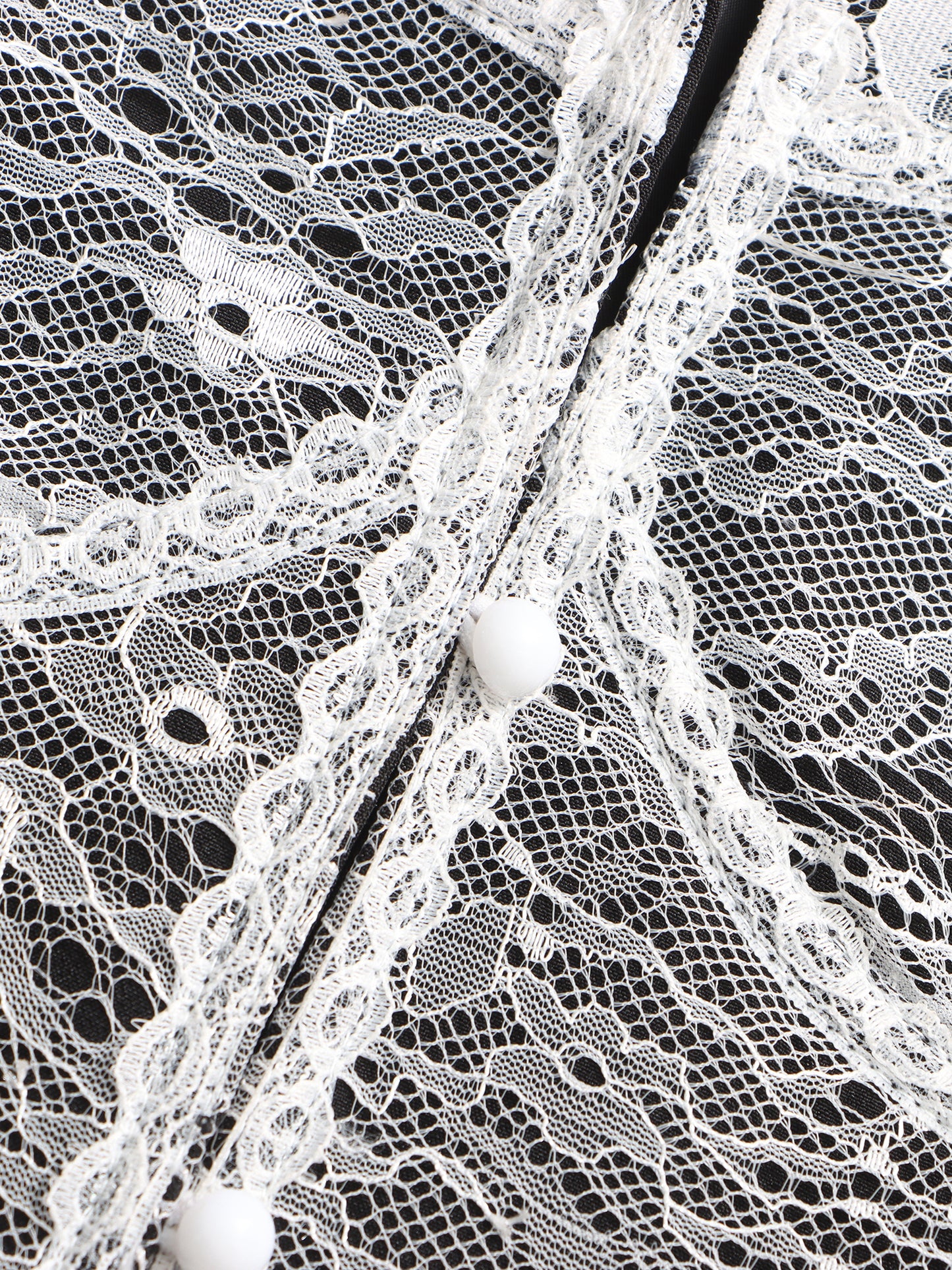Edgy Black Blazer with White Lace Corset Detail
