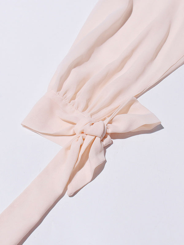 Elegant Solid Irregular Pleated Shirt
