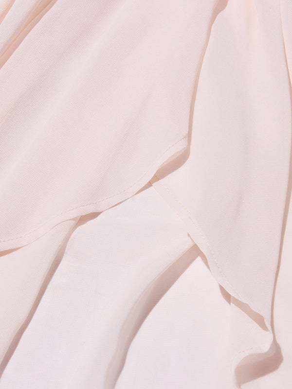 Elegant Solid Irregular Pleated Shirt