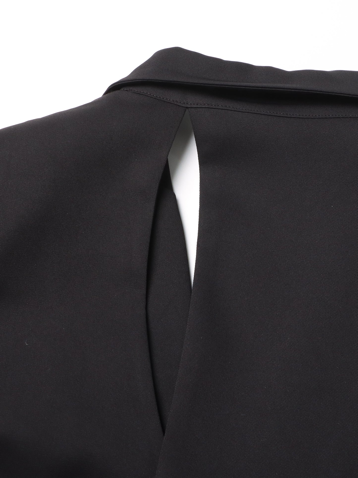 Stylish Black Cut - out Asymmetric Blazer with Belt