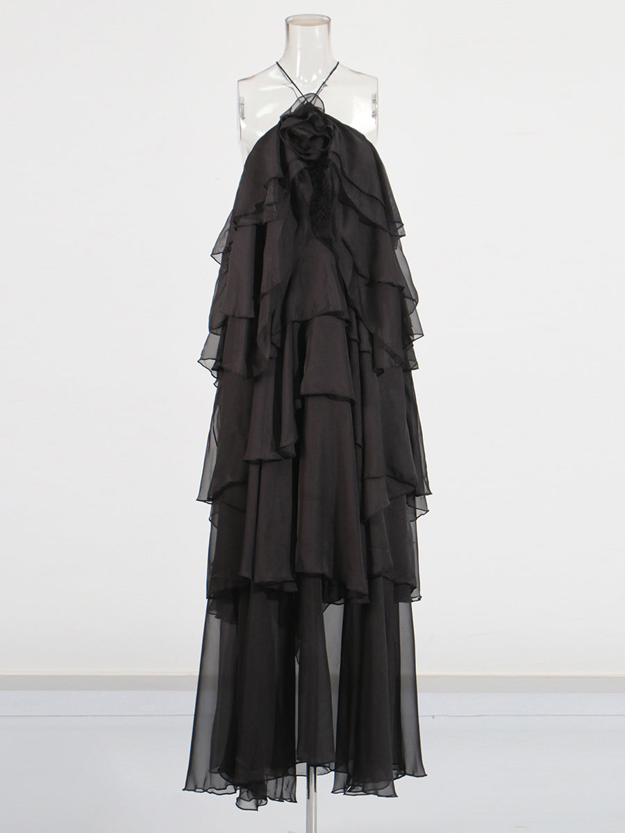 Irregular Solid Off Shoulder Long Dress