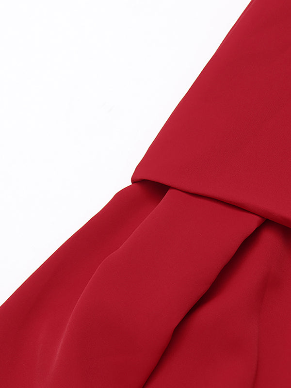 Side Split Solid Long Dress