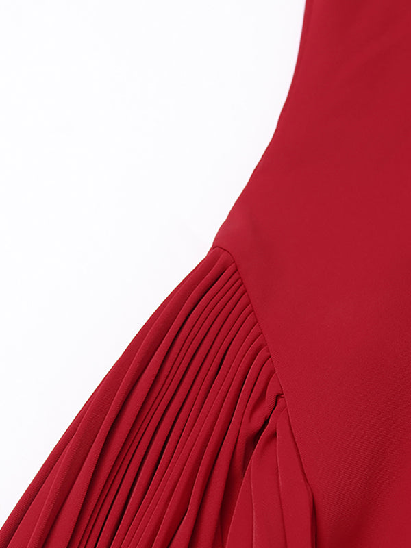 Side Split Solid Long Dress