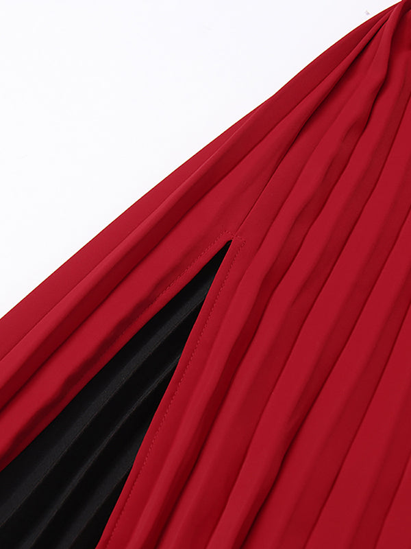 Side Split Solid Long Dress