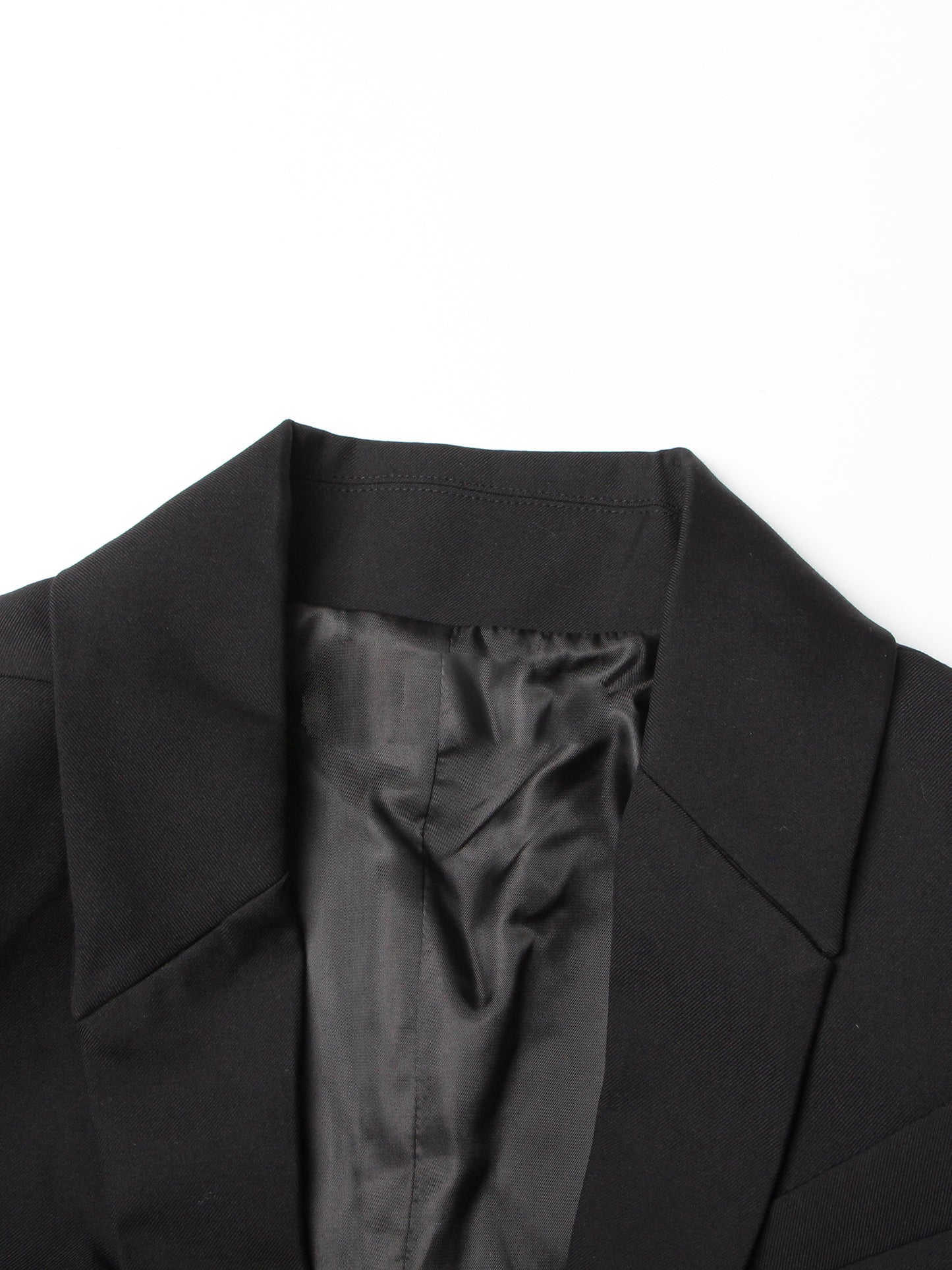 Avant - Garde Black Blazer with Sheer Corset Detail.