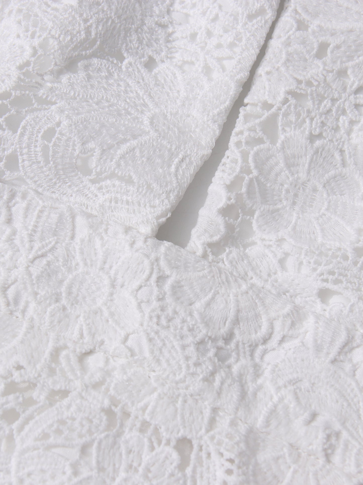 Solid Lace Ruffles Long Dress