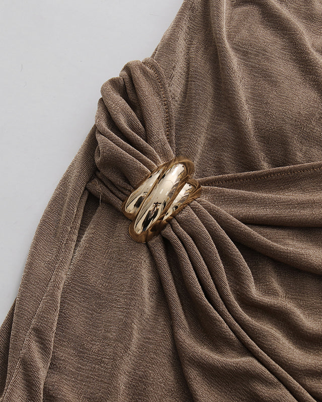 Off Shoulder Sleeveless Long Dress