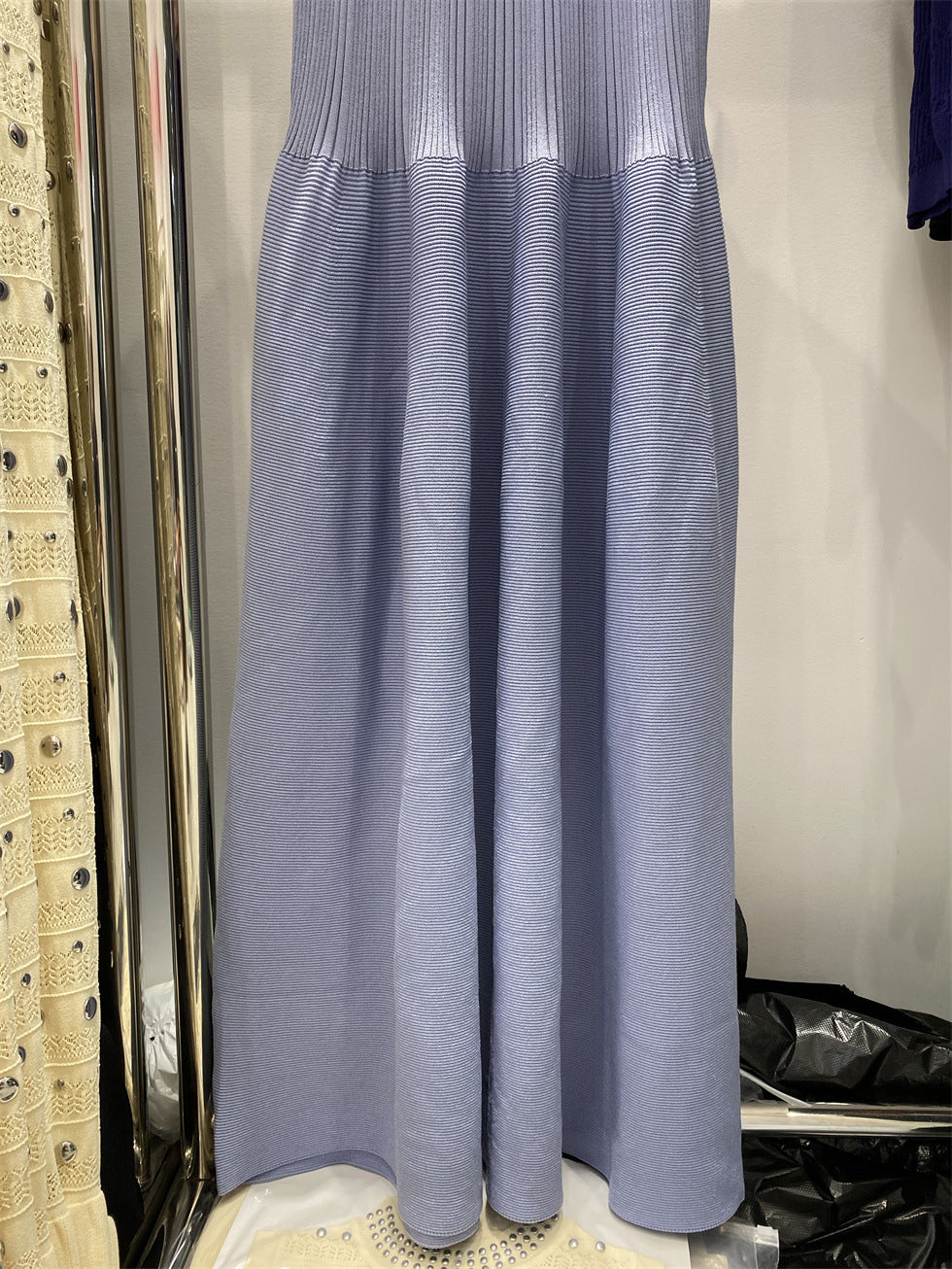 Solid Patchwork Diamonds Long Dress