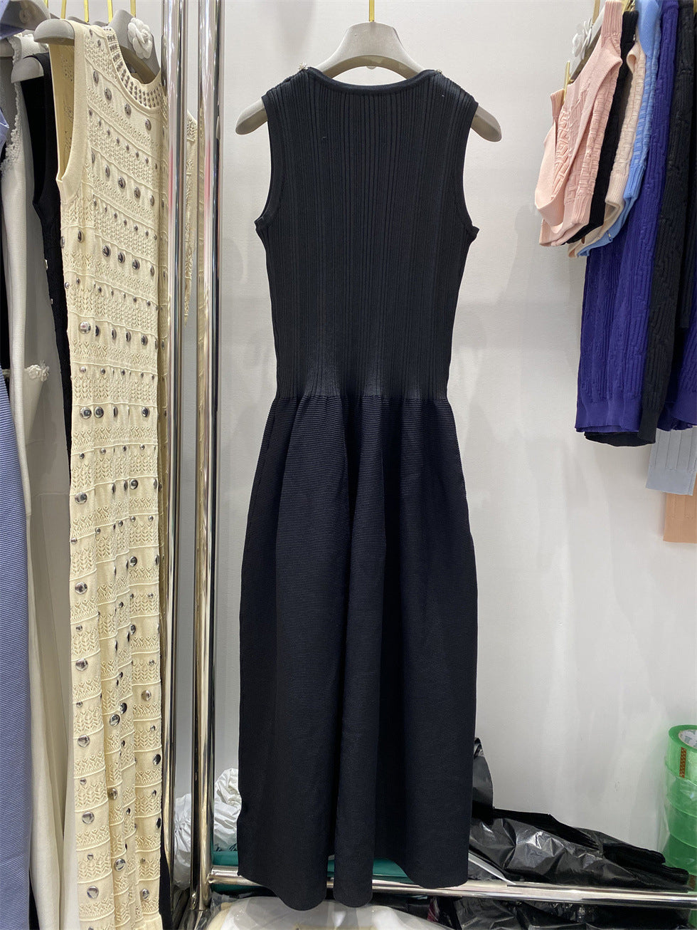 Solid Patchwork Diamonds Long Dress
