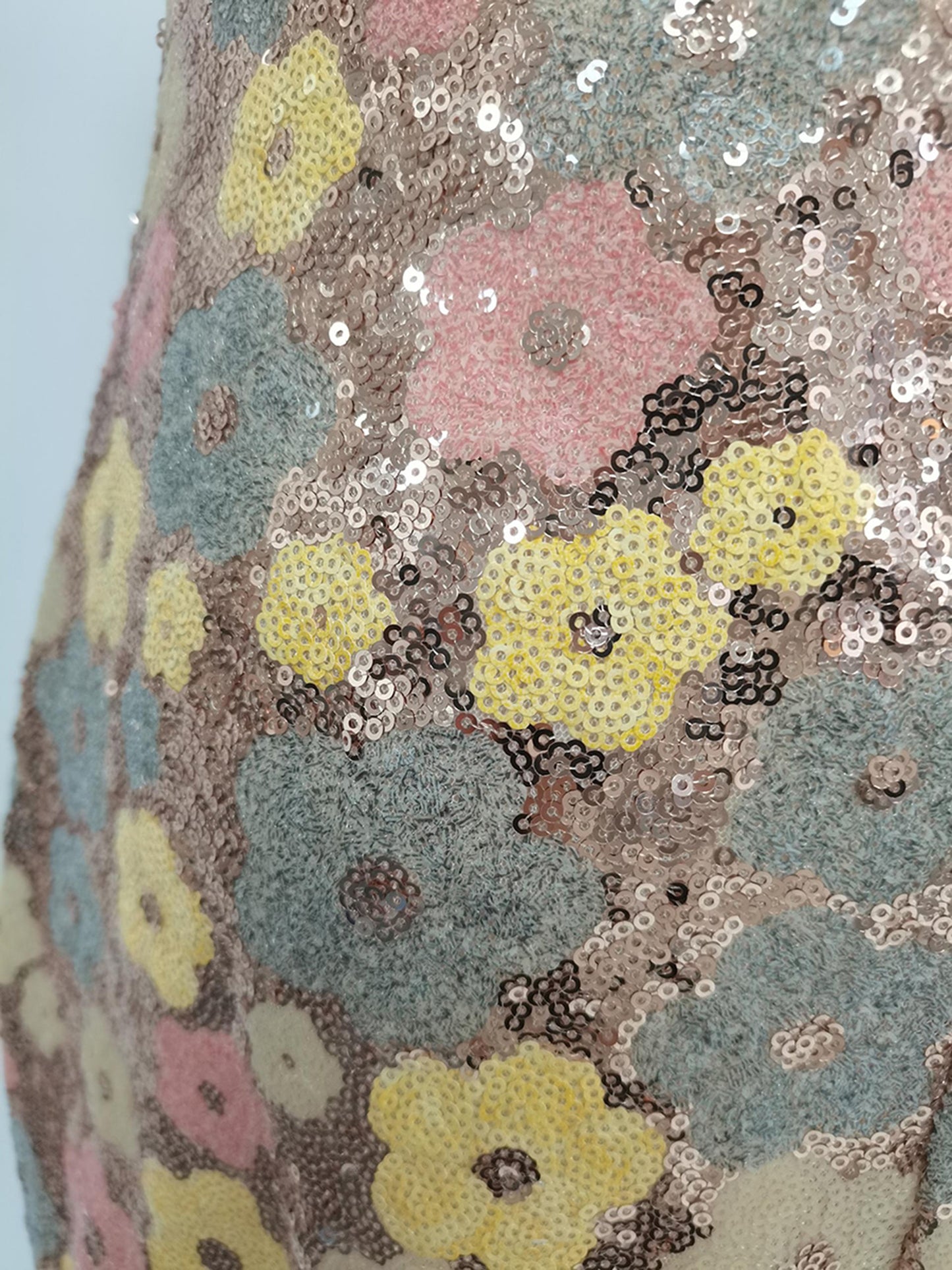 Patchwork Starp Flower Long Dress