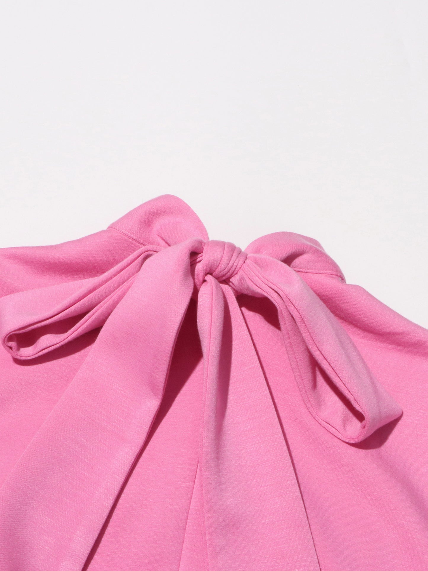 Pink 3D Floral High Neck Mini Dress