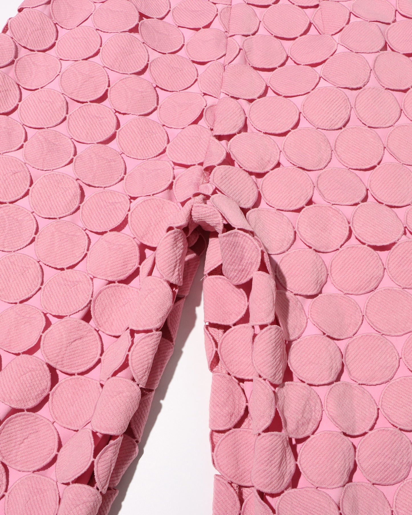 Pink Cutout Circle Wide-Leg Pants