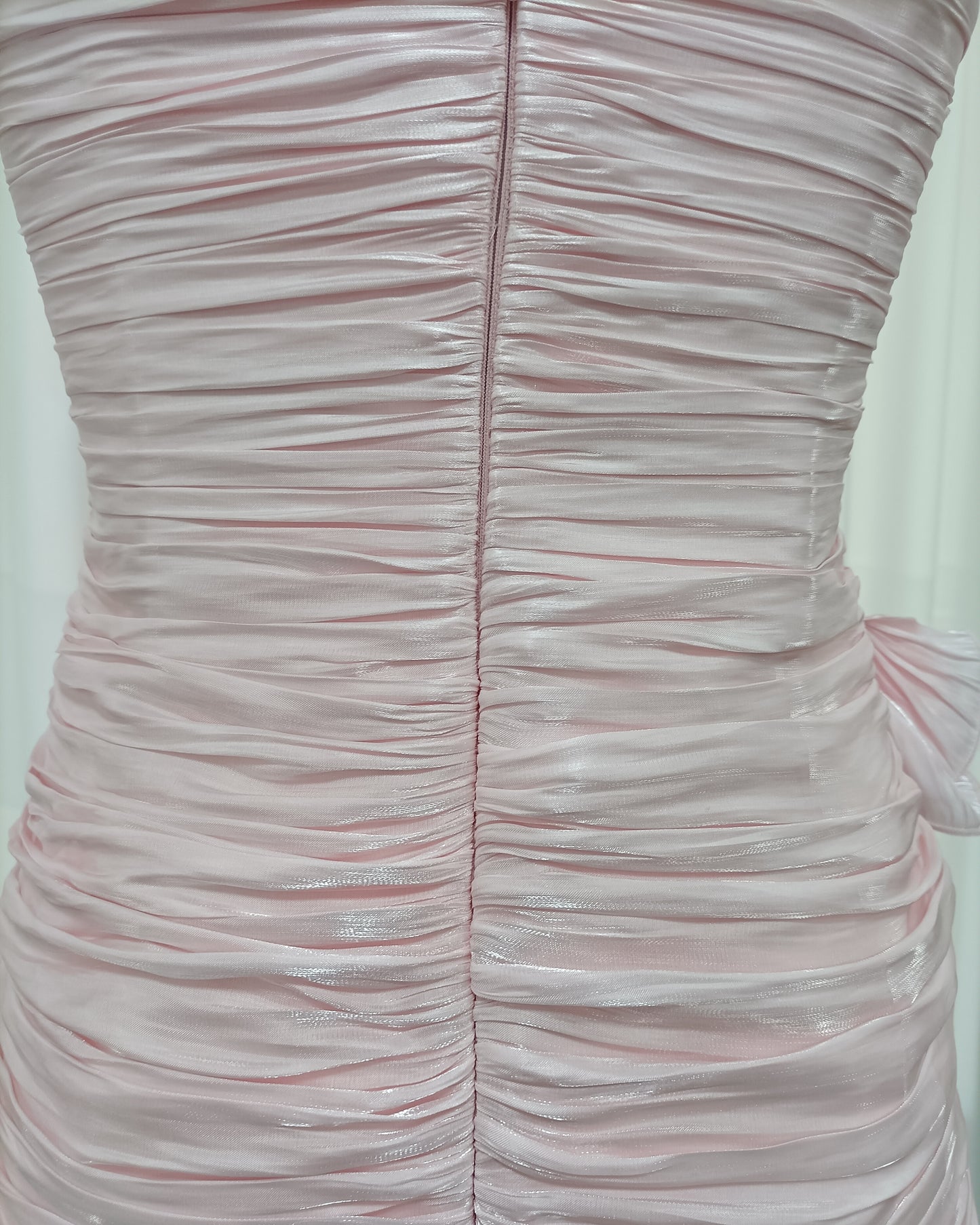 Pink Ruffle Trim Bodycon Mini Dress