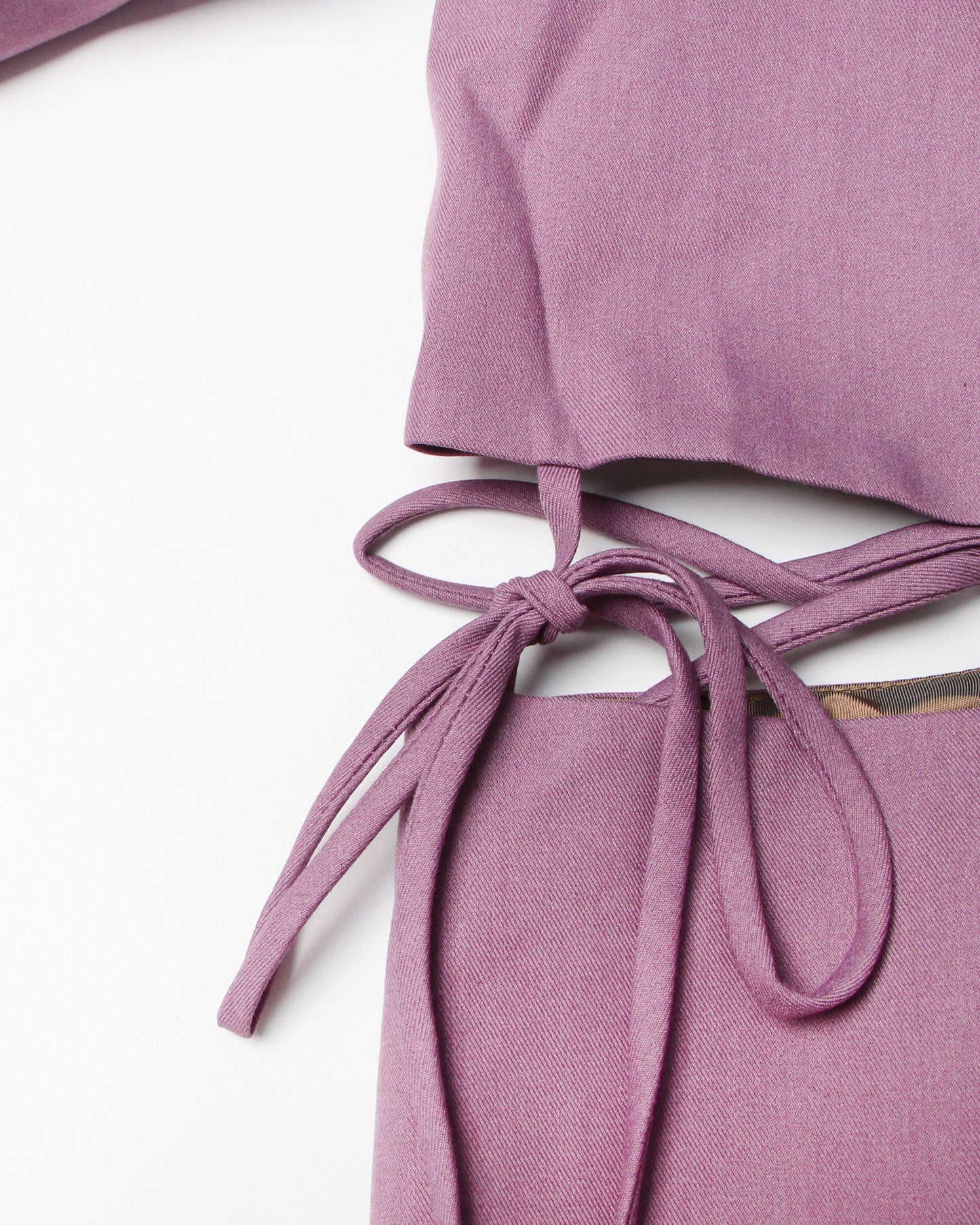 Purple Cutout Blazer with Tie-Waist