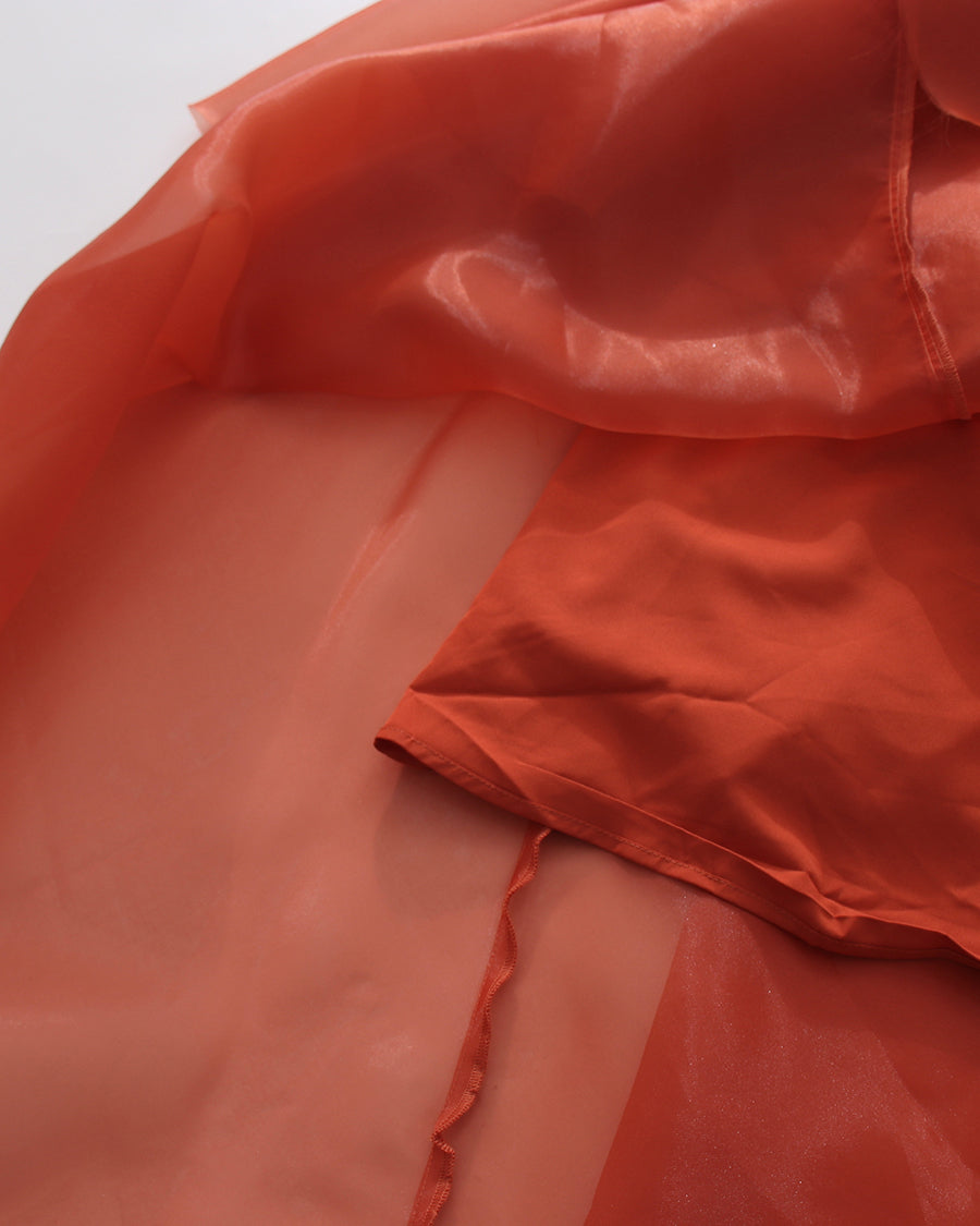 Red Spaghetti Strap Ruffle Tiered Maxi Dress