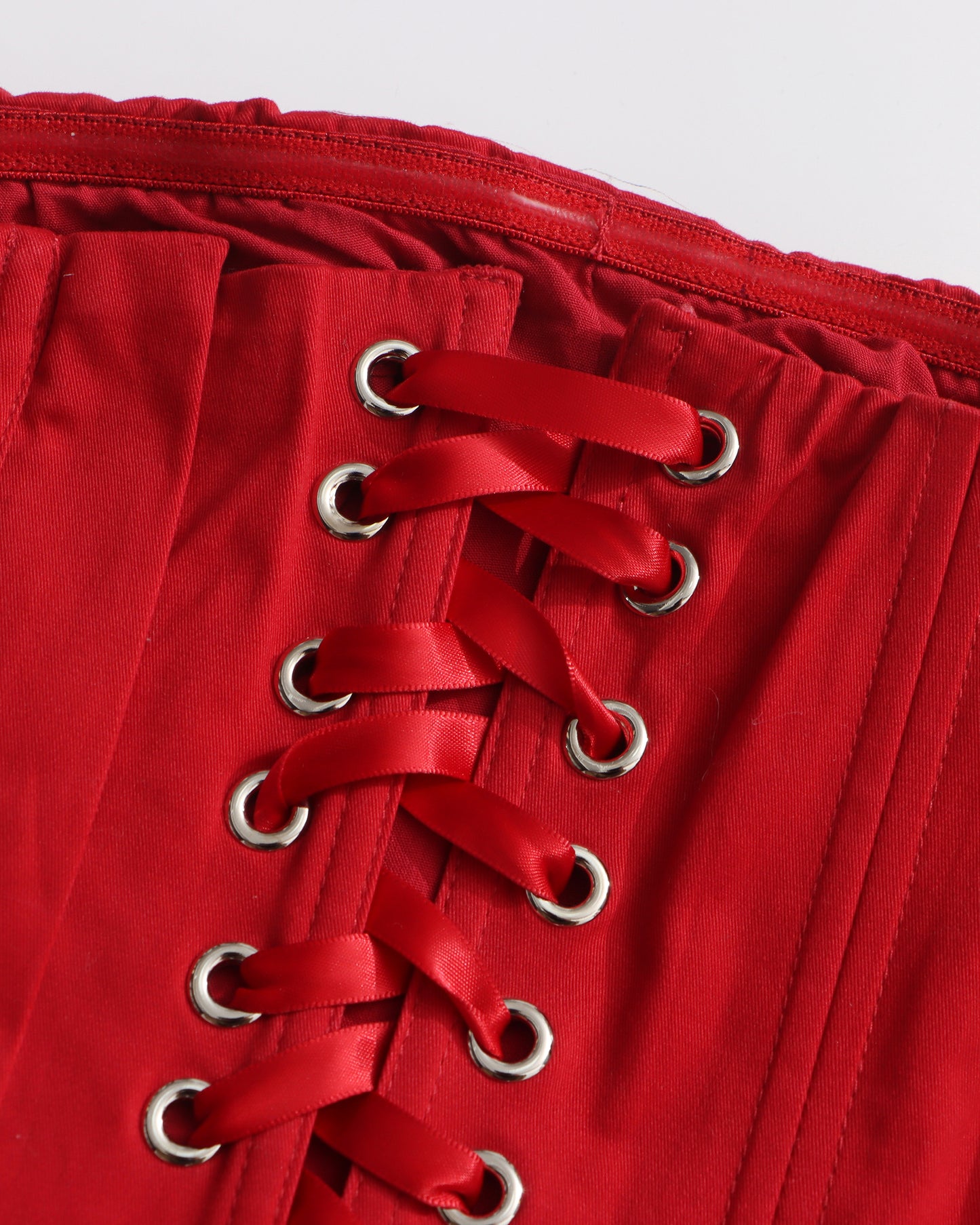 Red Strapless Floral Mini Dress