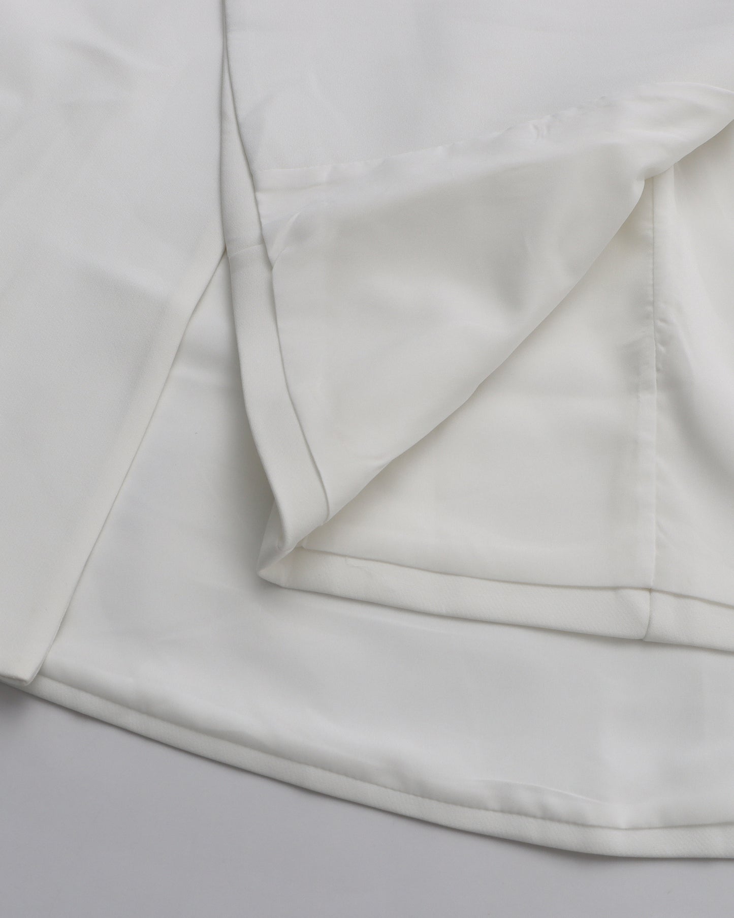 White Cape Sleeve Blazer Jacket with Crystal Button