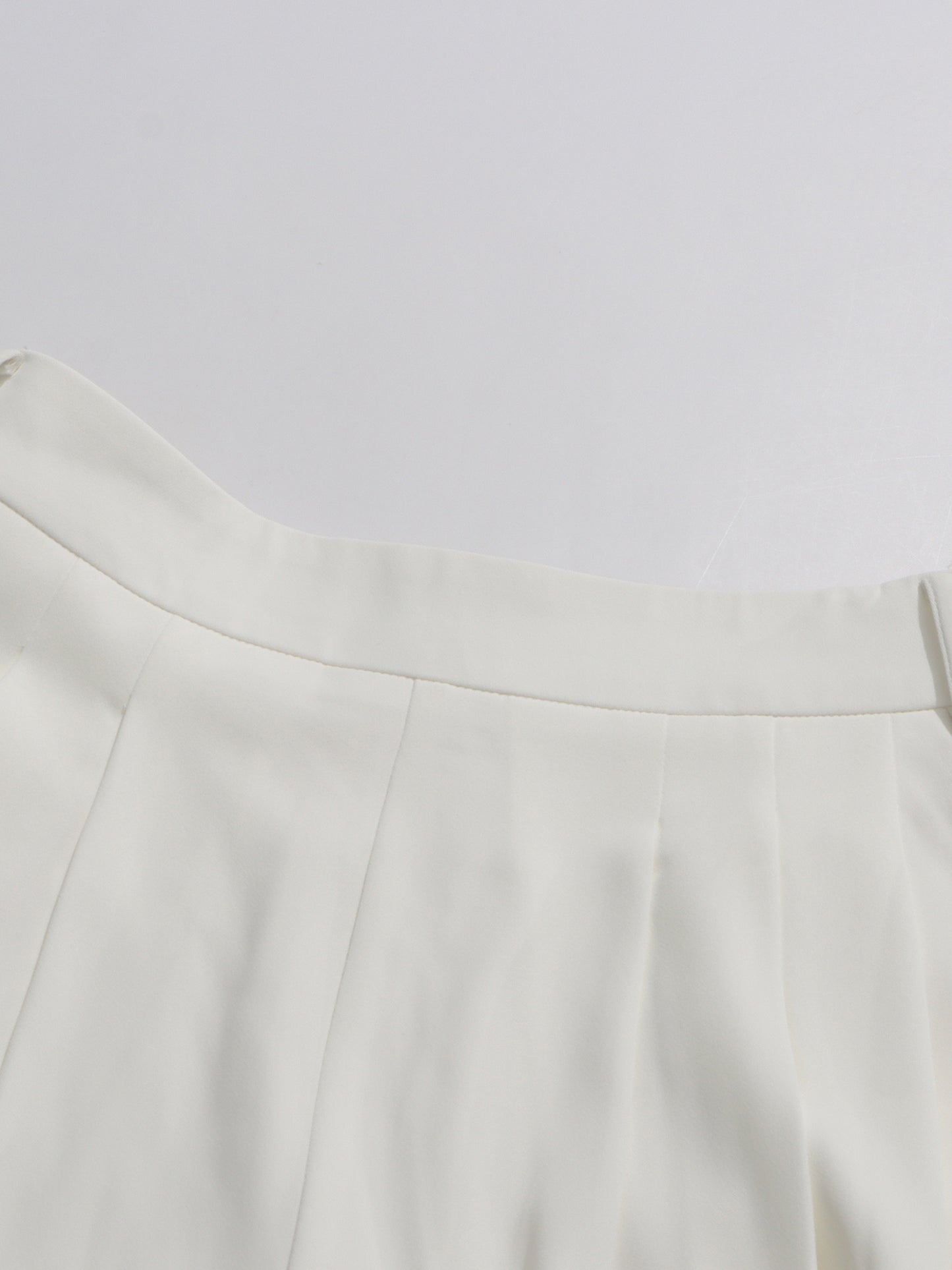 White Lace Bow Blouse & Wide-Leg Pants Two-Piece Set