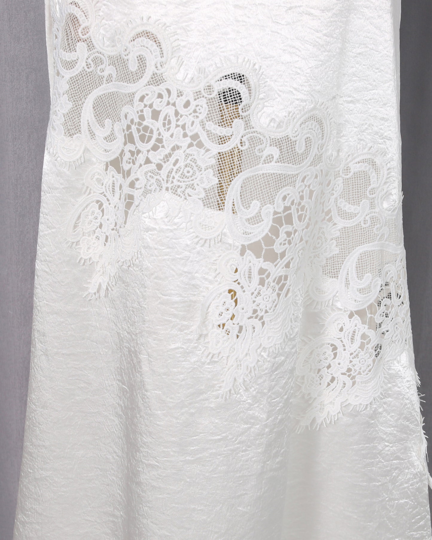 White Lace Peplum Top & Maxi Skirt Set