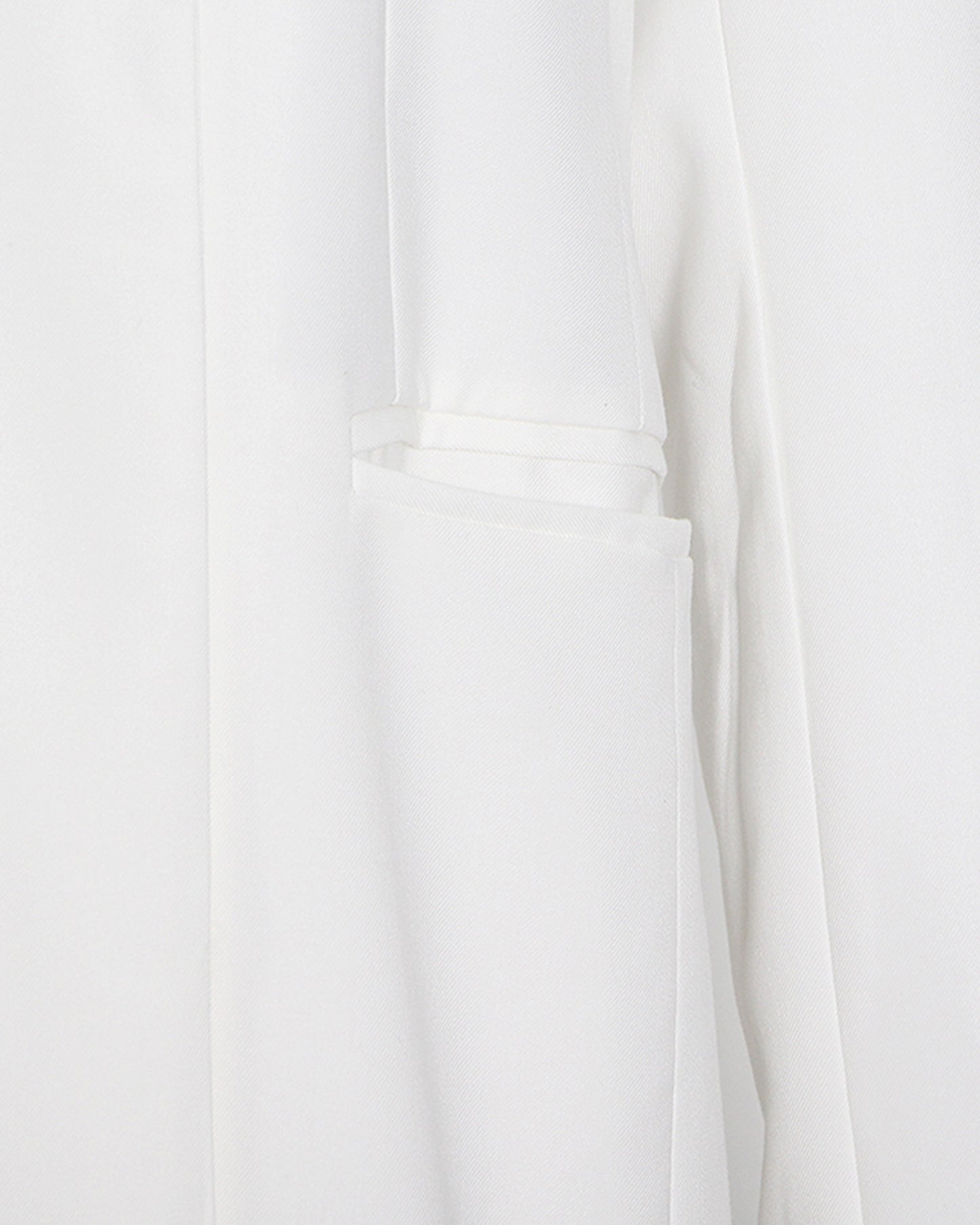 White Longline Single-Button Trench Coat