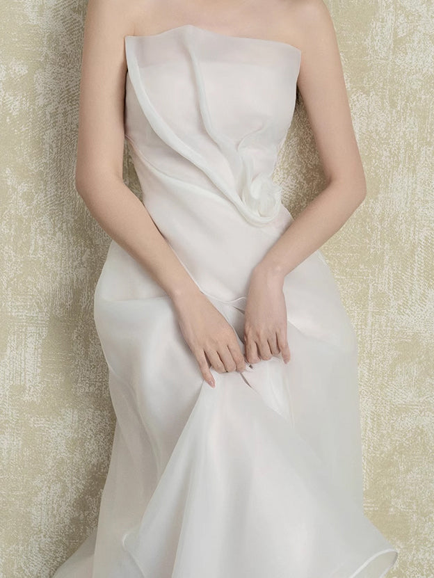 Mesh Off Shoulder Long Dress