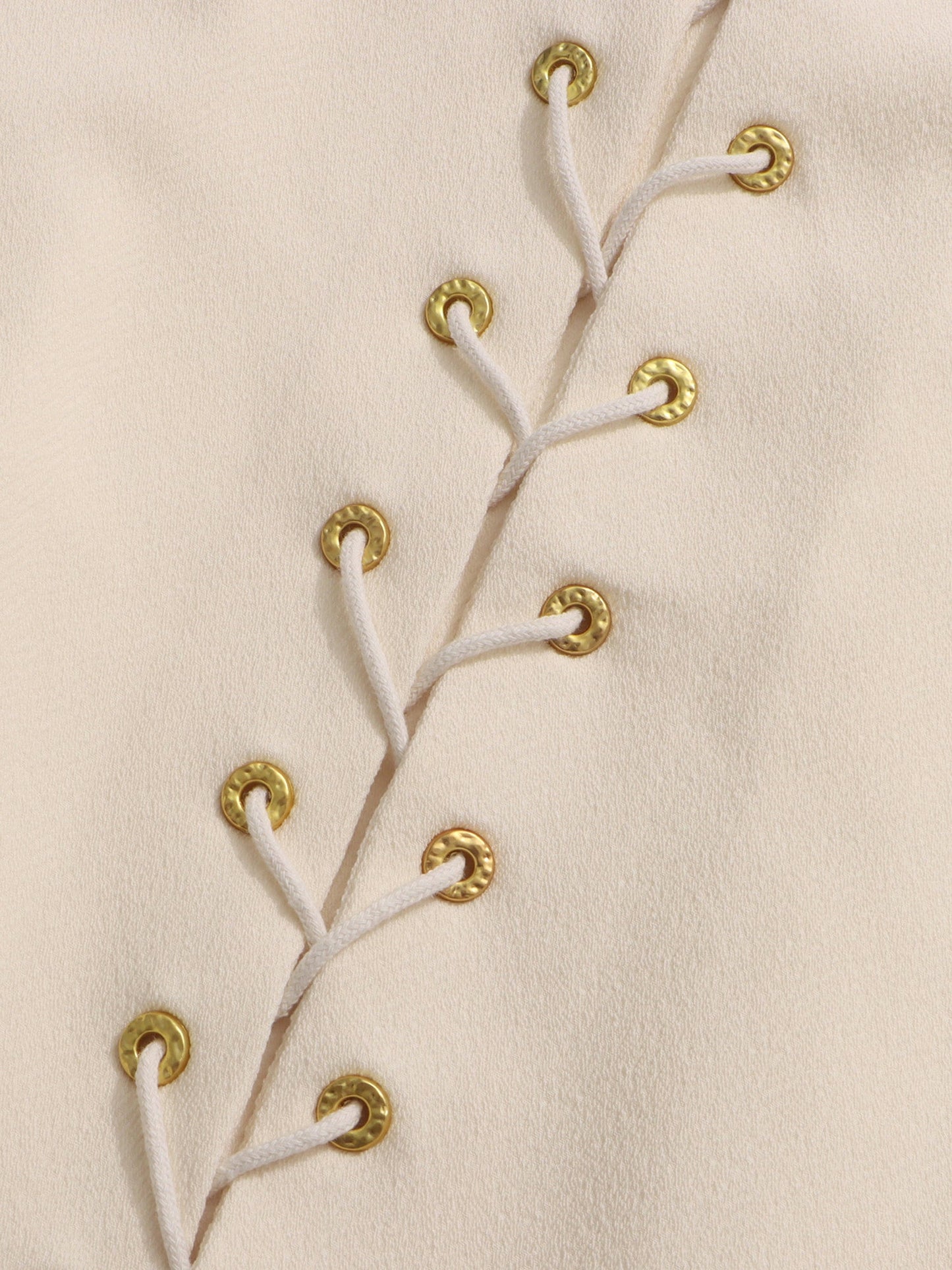 Apricot Two - Piece Set with Gold Button Detailing - SISPELL