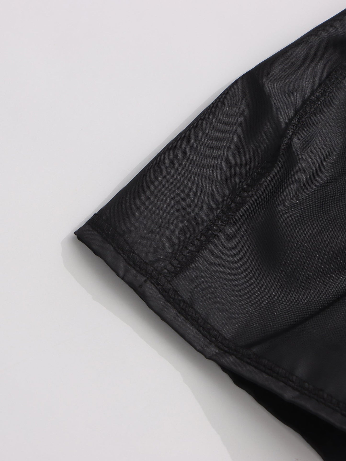 Black Mini Dress with Gold Zipper & High Neck - SISPELL