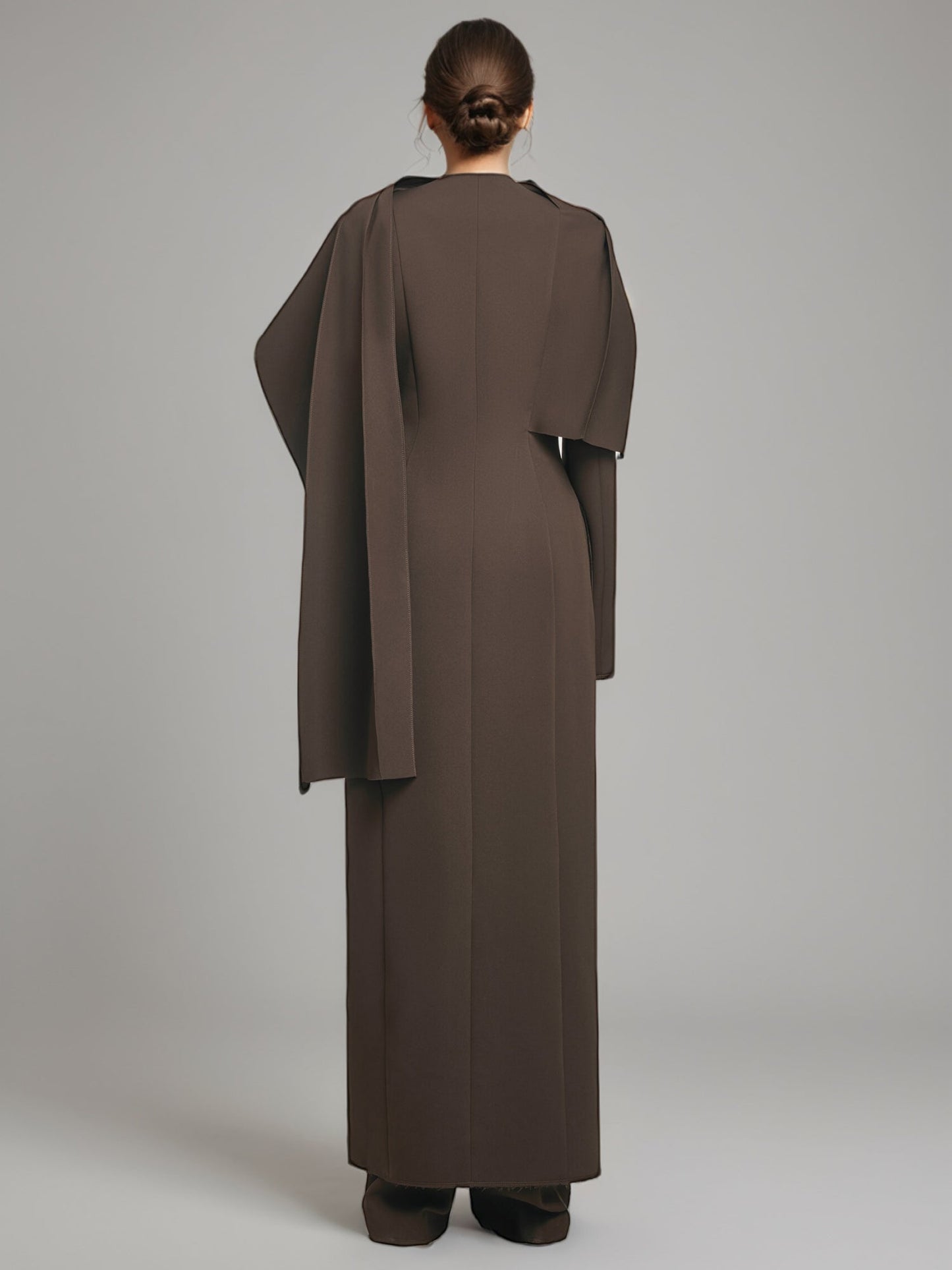Brown Cape - Style Avant - Garde Long Jacket - SISPELL