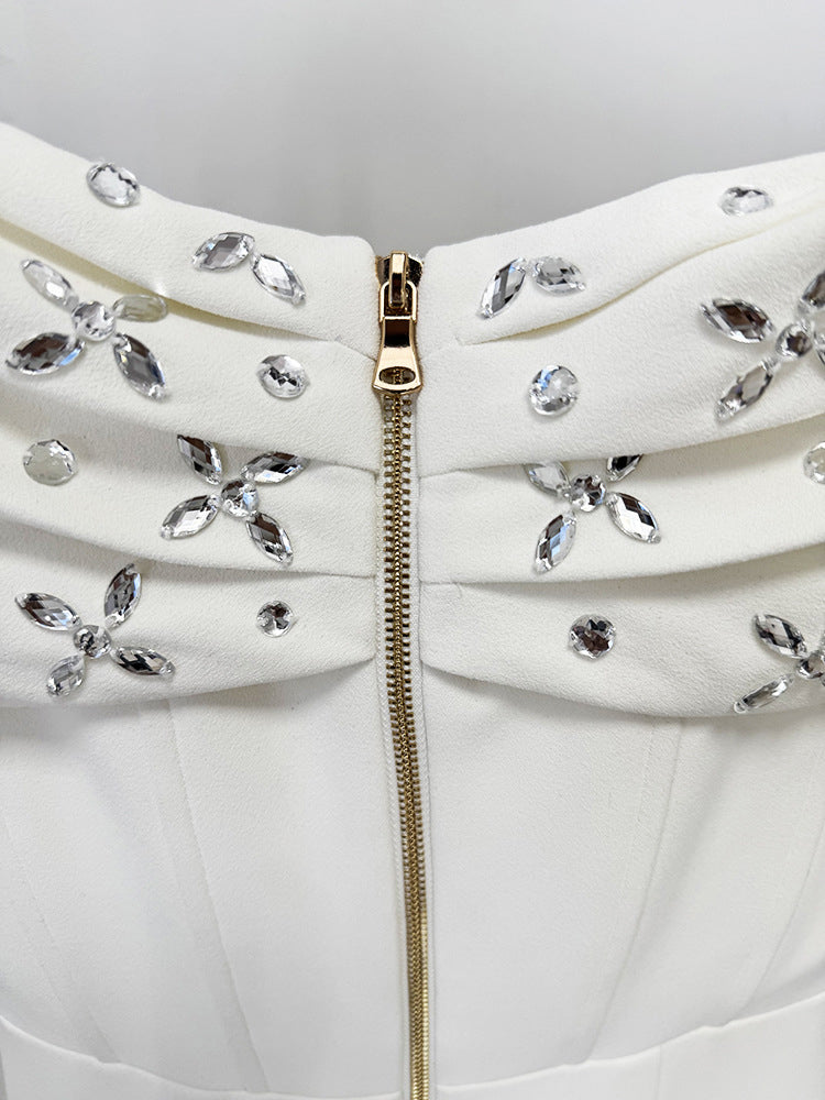 One Line Patchwork Diamonds Midi Dress