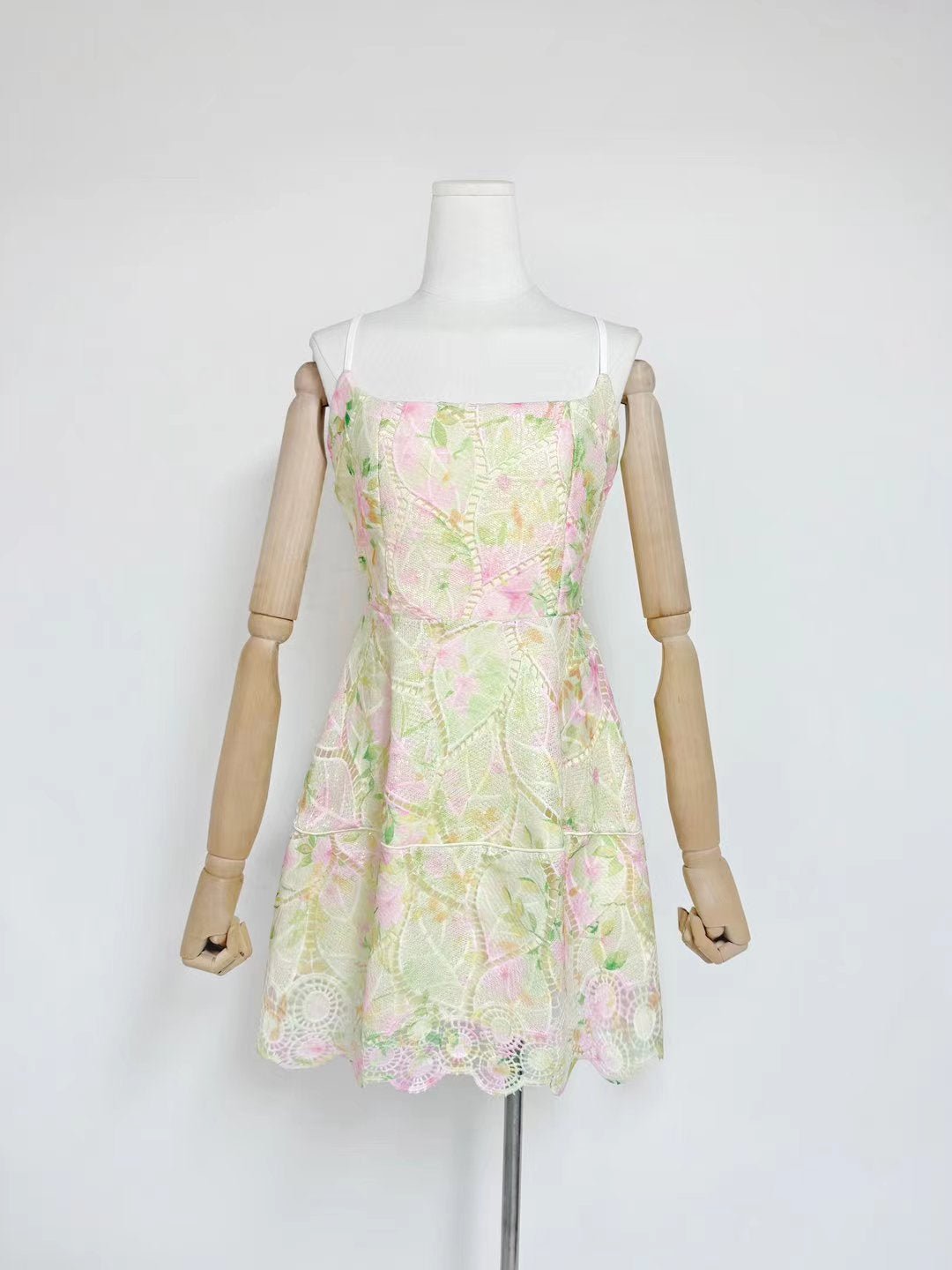 Color Block Strap Short Dress - SISPELL