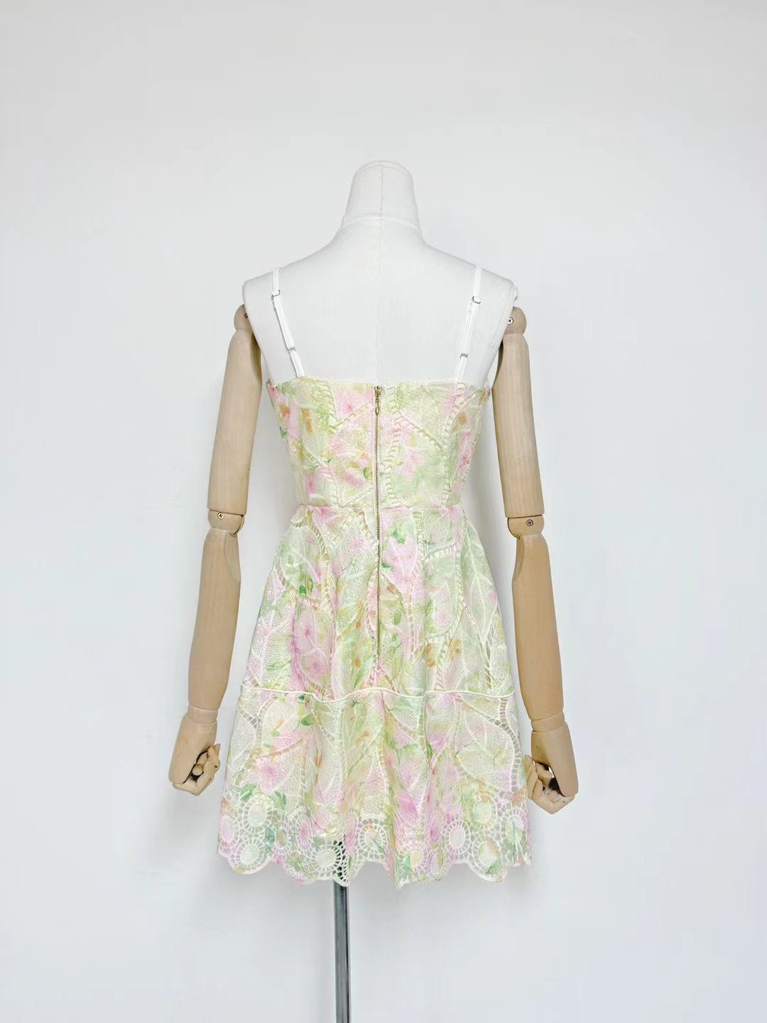 Color Block Strap Short Dress - SISPELL