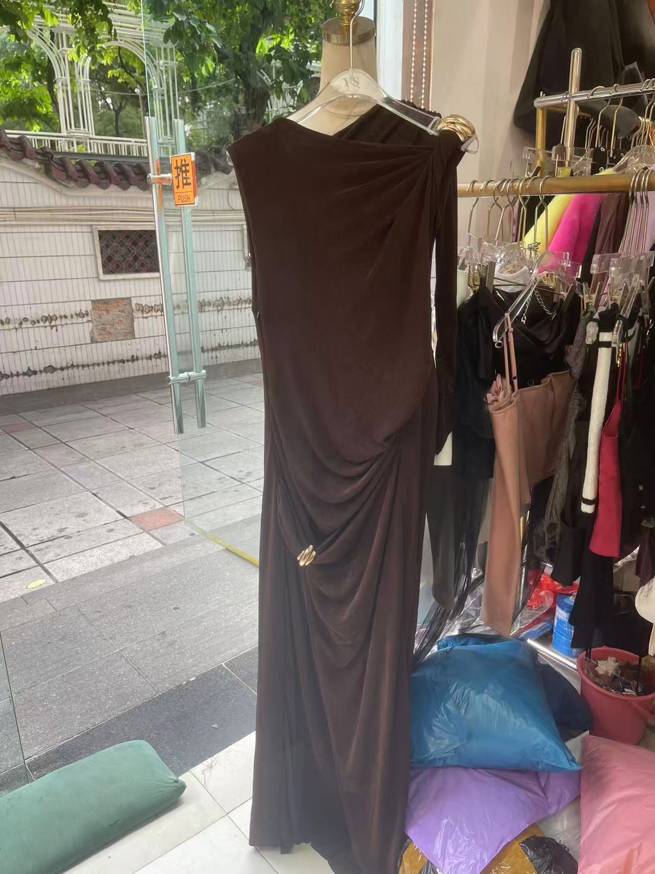 Off Shoulder Sleeveless Long Dress