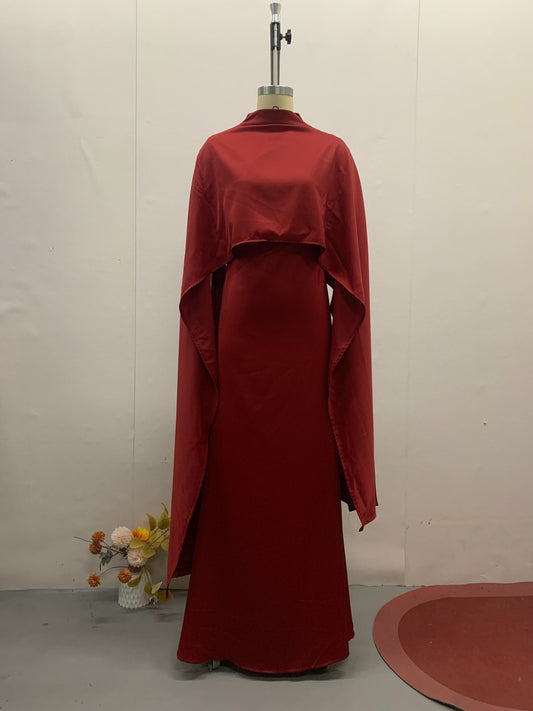 Elegant Solid Irregular Long Dress - SISPELL