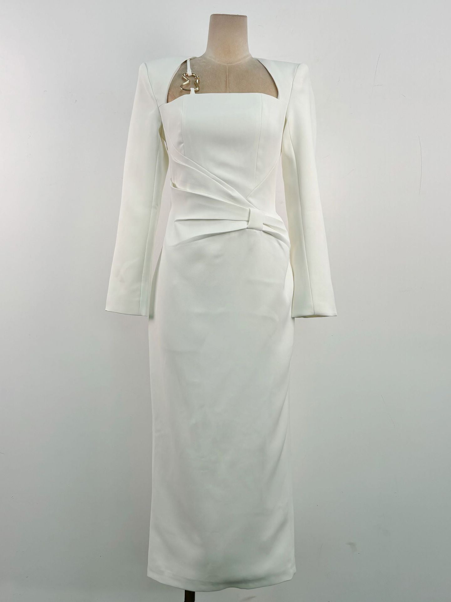 Chic Patchwork Solid Long Dress