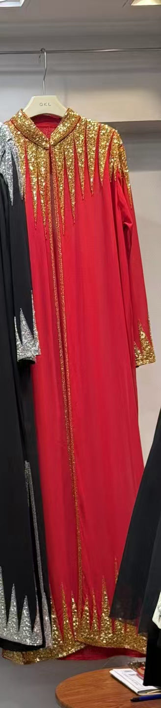 Solid Patchwork Diamonds Long Dress