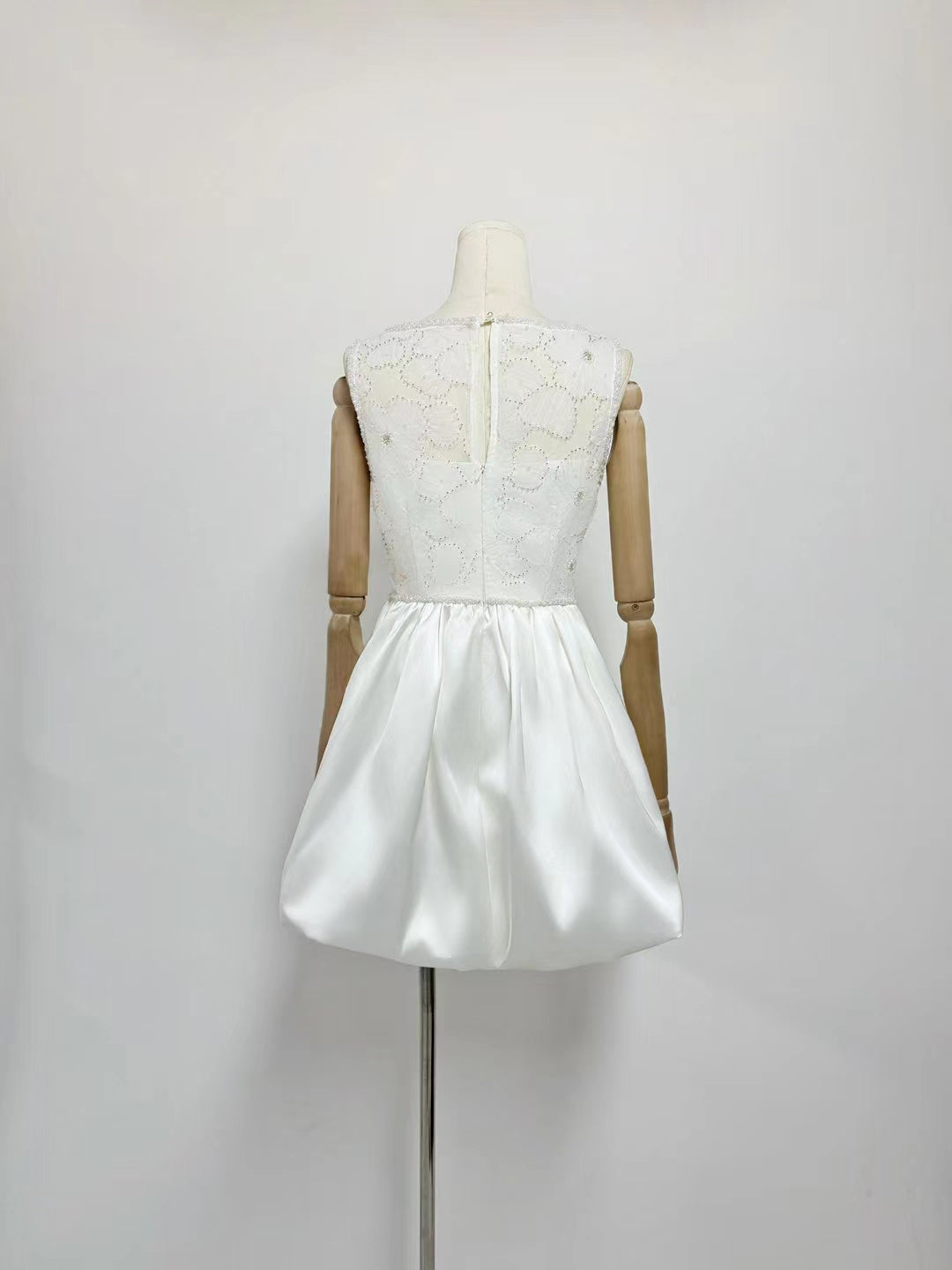 Patchwork Bowknot Sleeveless Short Dress