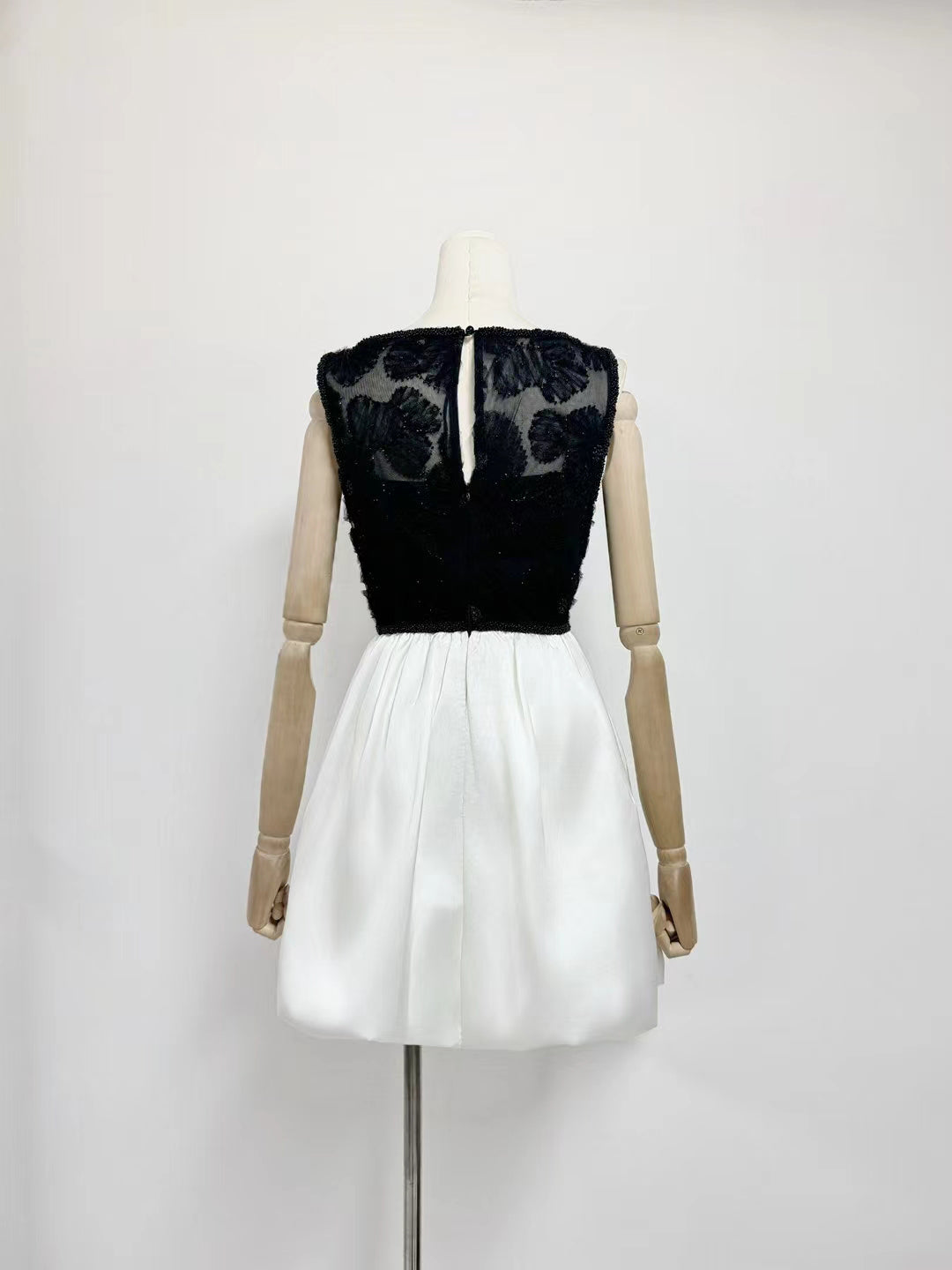 Patchwork Bowknot Sleeveless Short Dress