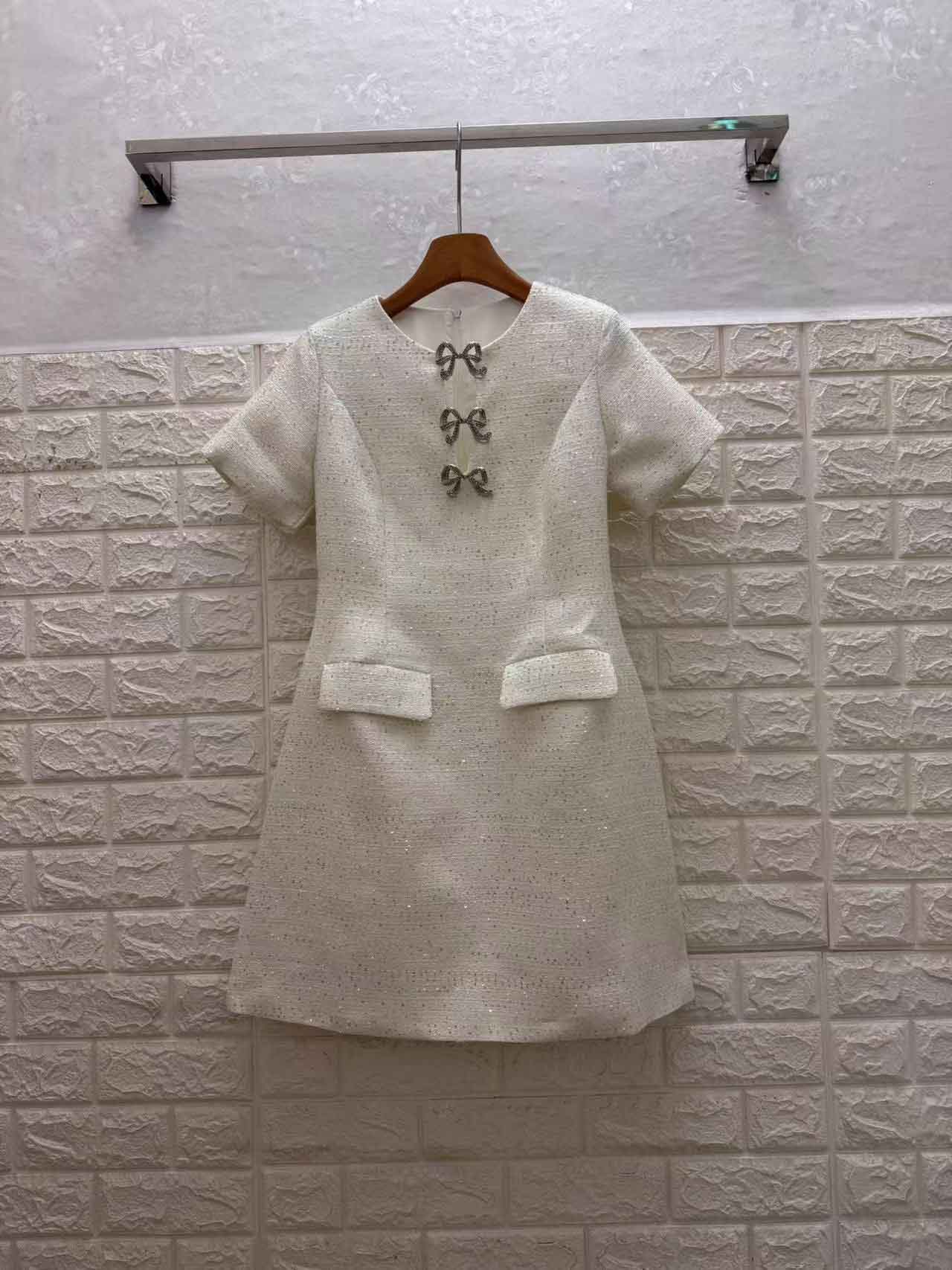 Patchwork Sequins Diamonds Short Dress