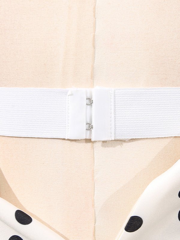 Off Shoulder Wave Point Long Dress - SISPELL