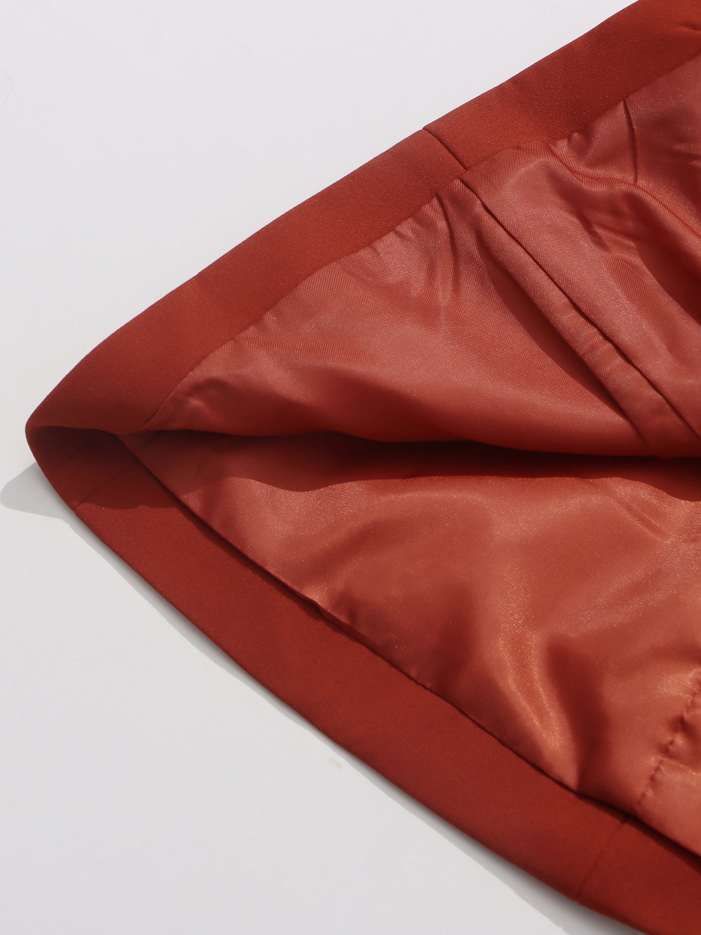 Red Suit Set with Gold Button & Peplum Blazer - SISPELL