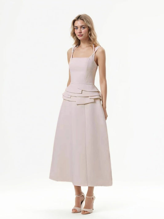 Solid Elegant Sleeveless Long Dress - SISPELL