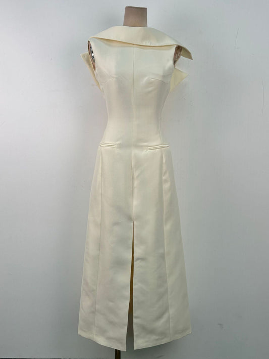 Solid Sleeveless Side Split Long Dress - SISPELL